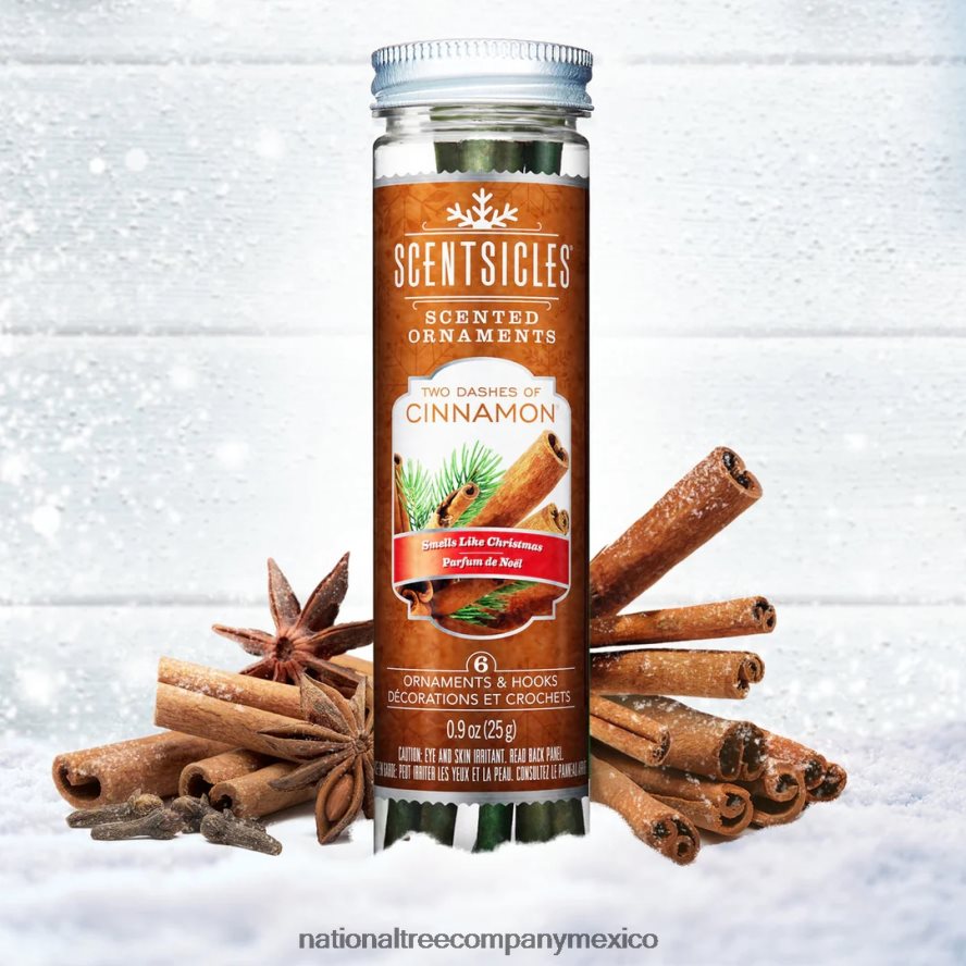decoración | mx National Tree Company adornos perfumados, paquete de 2, botella de 6 ct, 2 pizcas de canela, palitos de papel con fragancia 8JB84J546