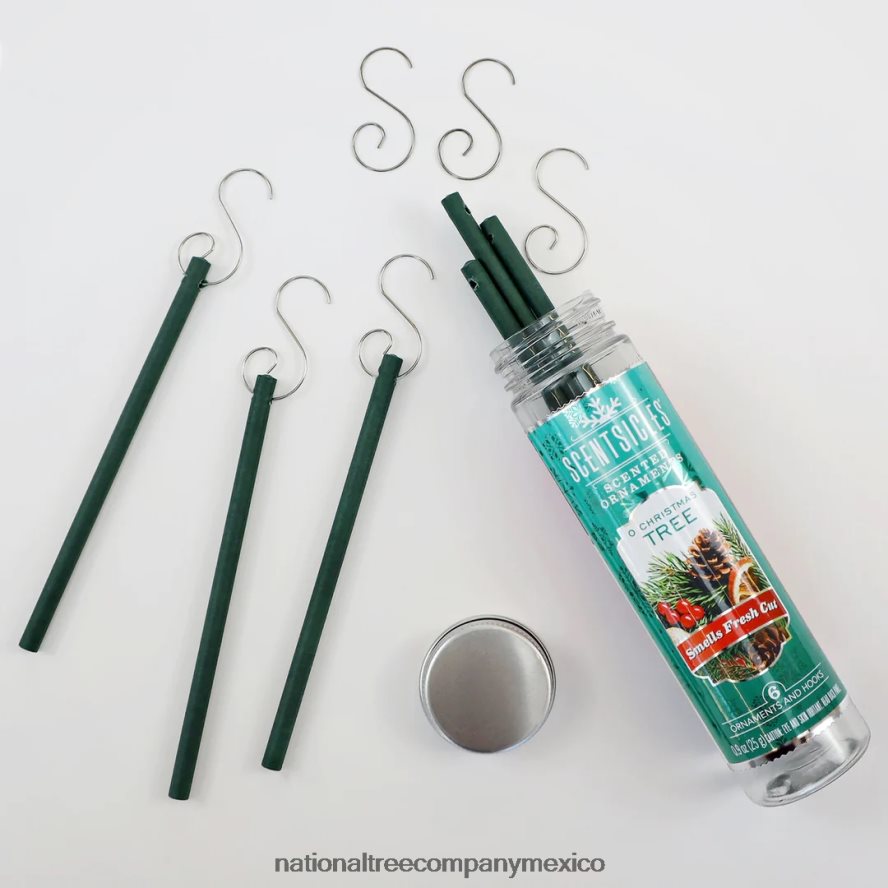 decoración | mx National Tree Company adornos perfumados, paquete de 2, botella de 6 quilates, árbol de Navidad, palitos de papel con fragancia 8JB84J542