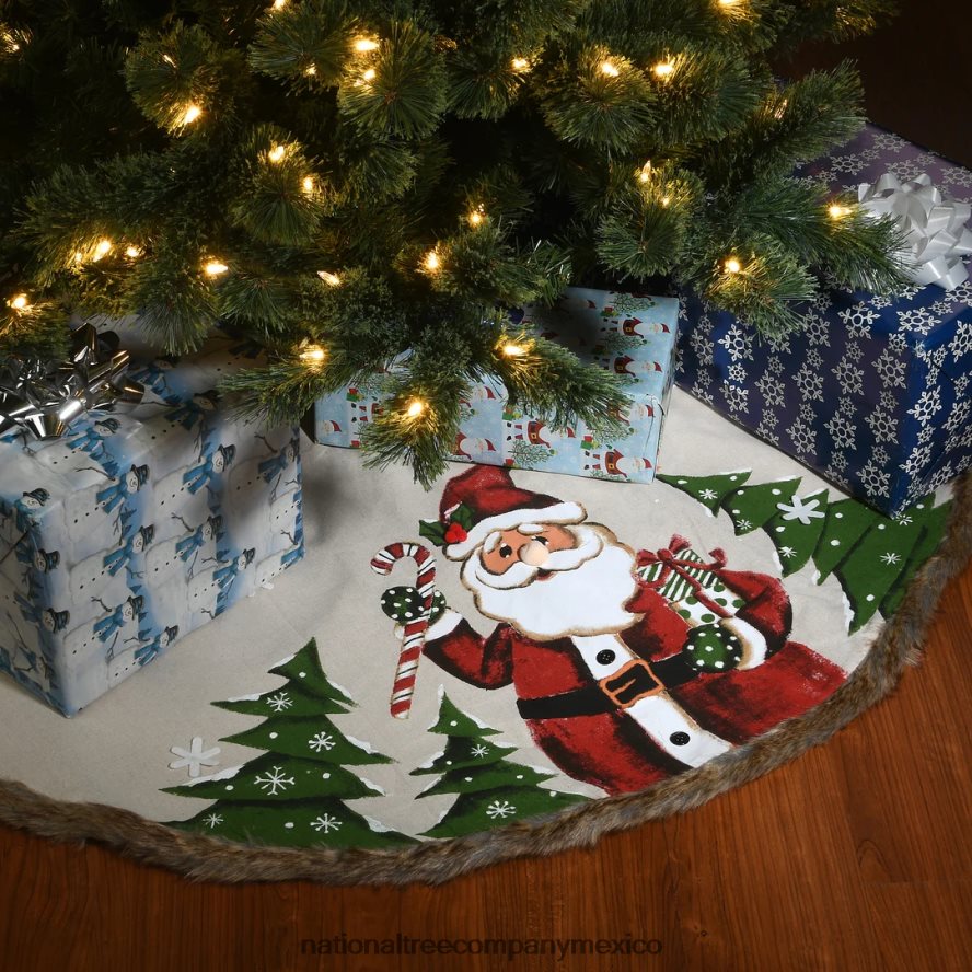 decoración | mx National Tree Company Falda de árbol de Papá Noel de colección rural de 48
