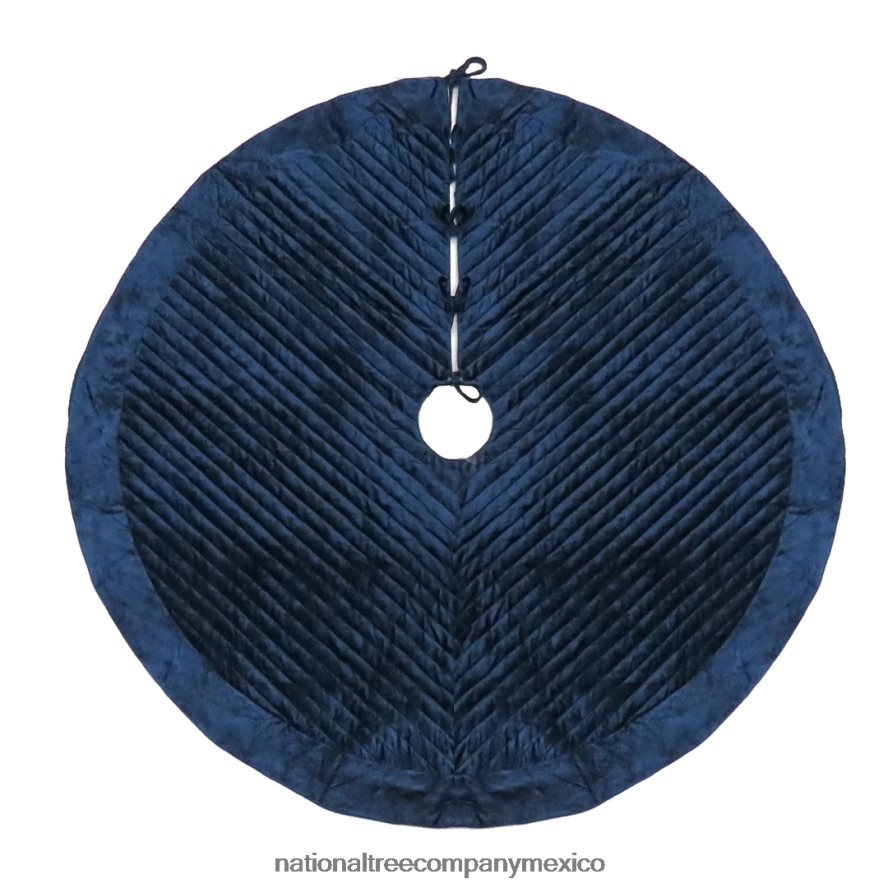 decoración | mx National Tree Company Falda de árbol de terciopelo acolchado hgtv home collection de 60", azul 8JB84J577
