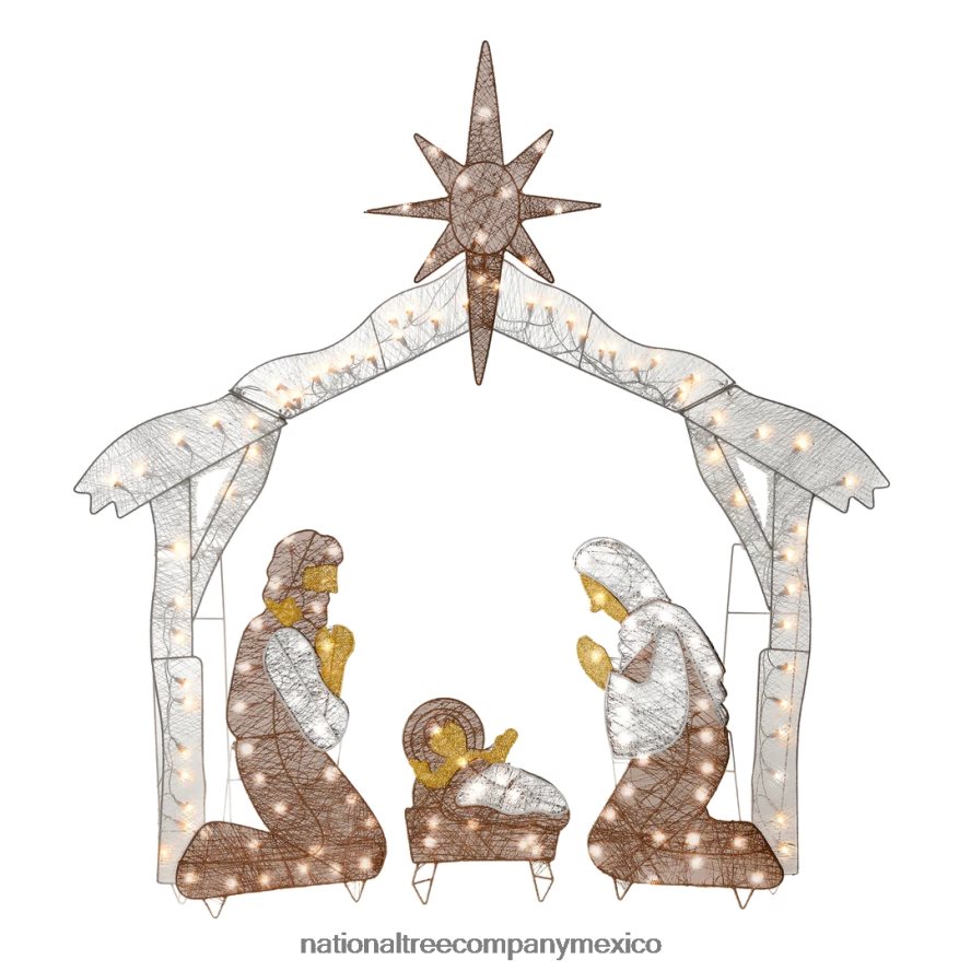 decoración | mx National Tree Company Belén preiluminado con esplendor de cristal de 55" 8JB84J618