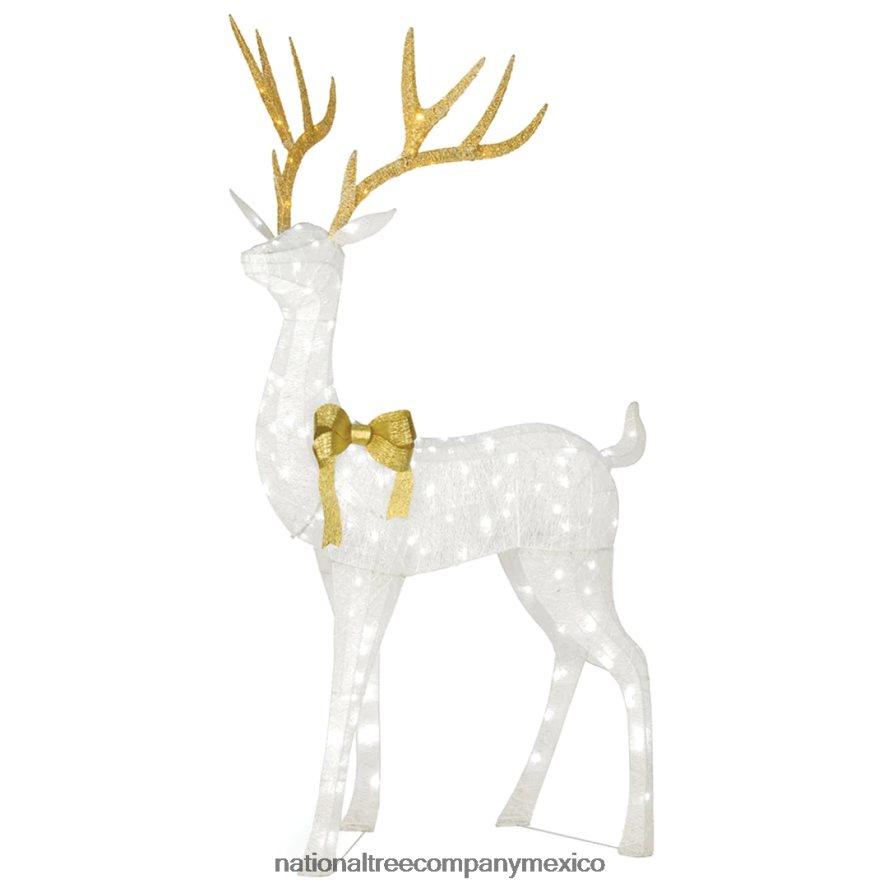 decoración | mx National Tree Company Buck de pie blanco cristal preiluminado de 86" 8JB84J605