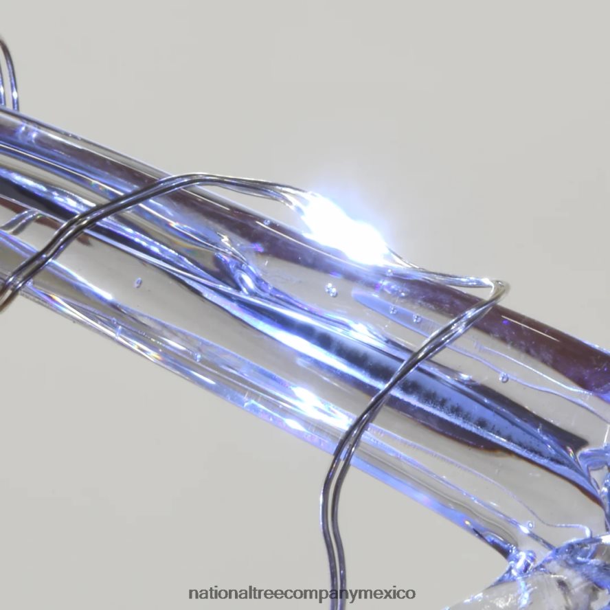 decoración | mx National Tree Company Copos de nieve de cristal de hielo con luz LED, juego de 2 8JB84J632