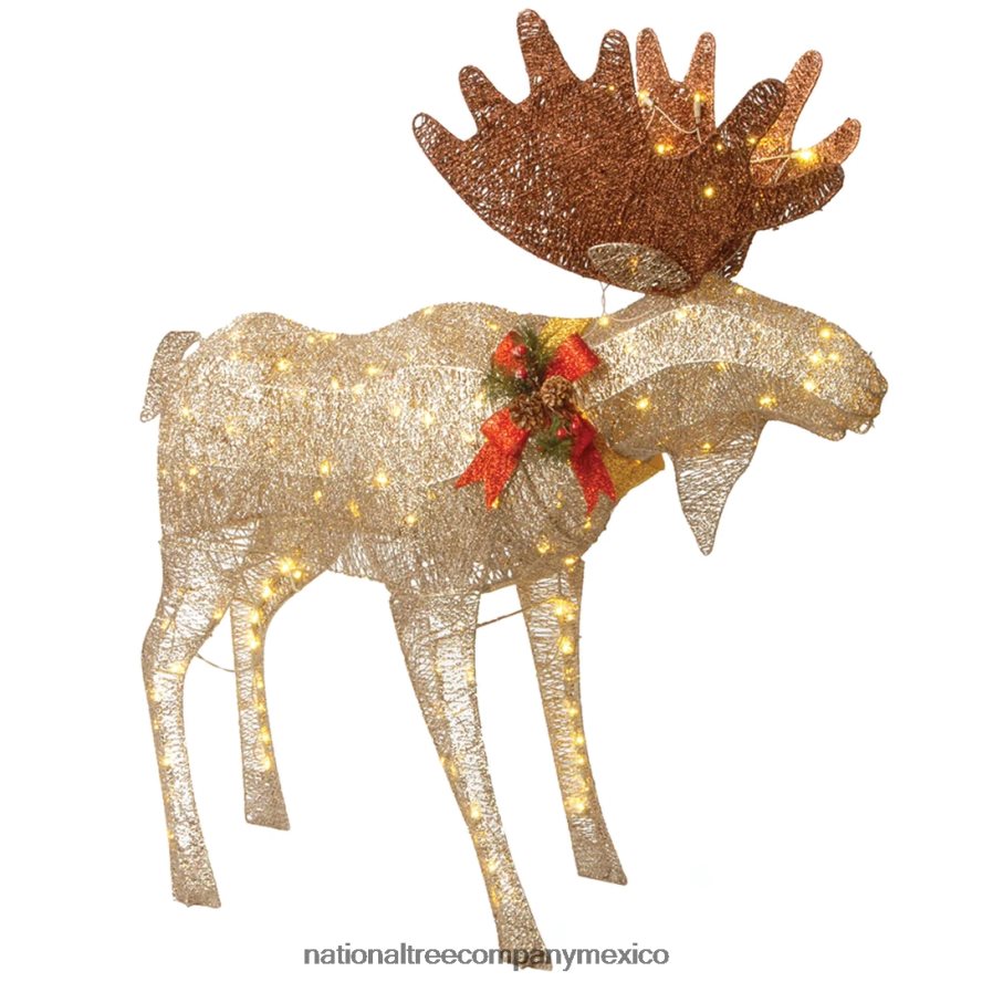 decoración | mx National Tree Company Decoración de alce de 48 pulgadas con luces LED blancas. 8JB84J677