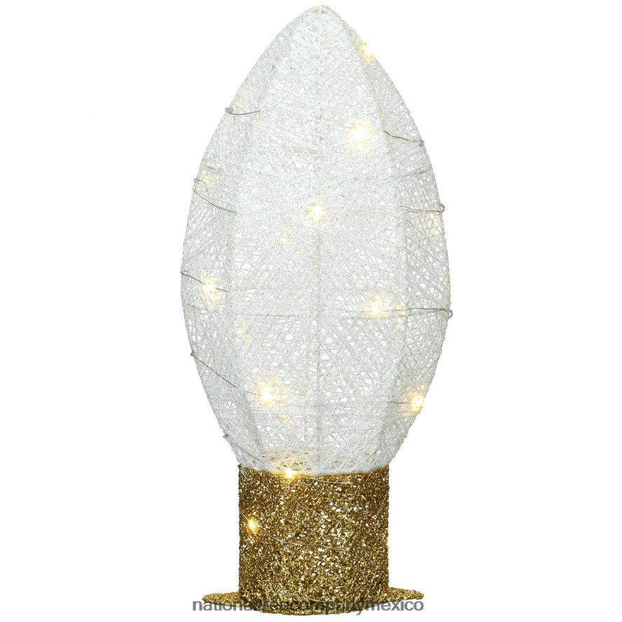decoración | mx National Tree Company Decoración de bombilla navideña blanca preiluminada de 20" 8JB84J636