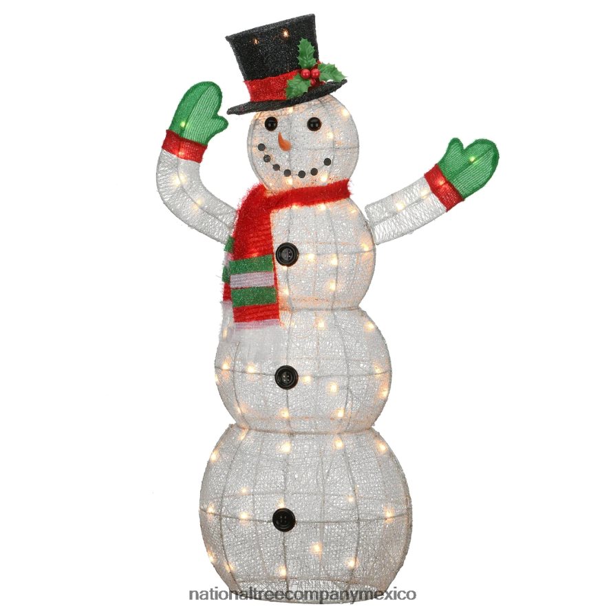 decoración | mx National Tree Company Decoración de muñeco de nieve de 48 pulgadas con luces claras 8JB84J619