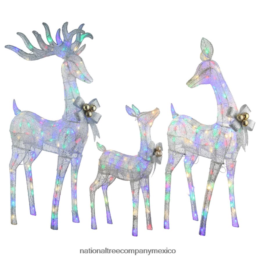decoración | mx National Tree Company Familia de ciervos de 3 piezas con luces led. 8JB84J622