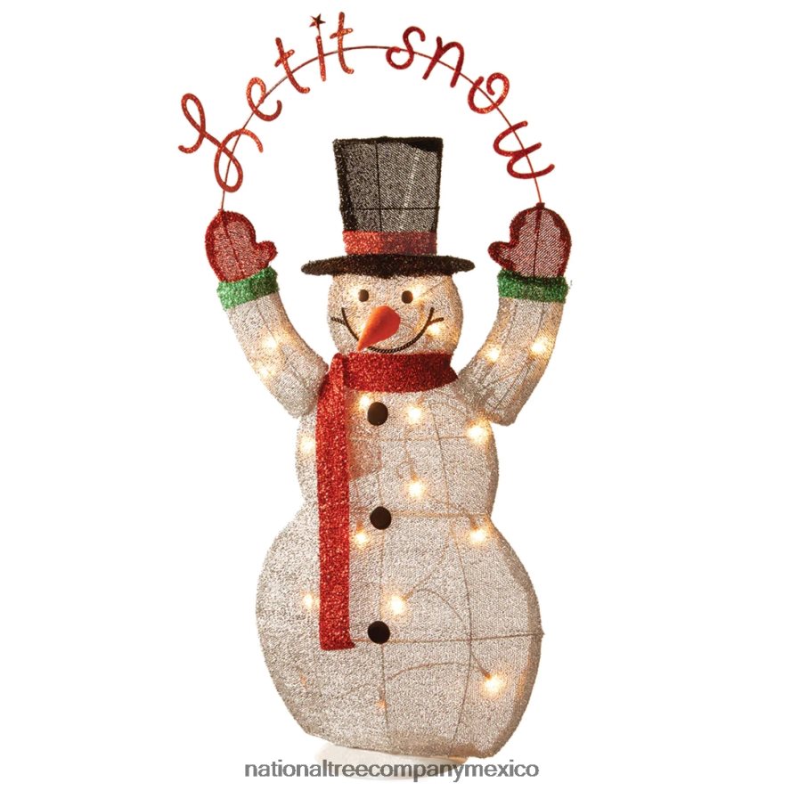 decoración | mx National Tree Company muñeco de nieve de oropel preiluminado de 36" 8JB84J615