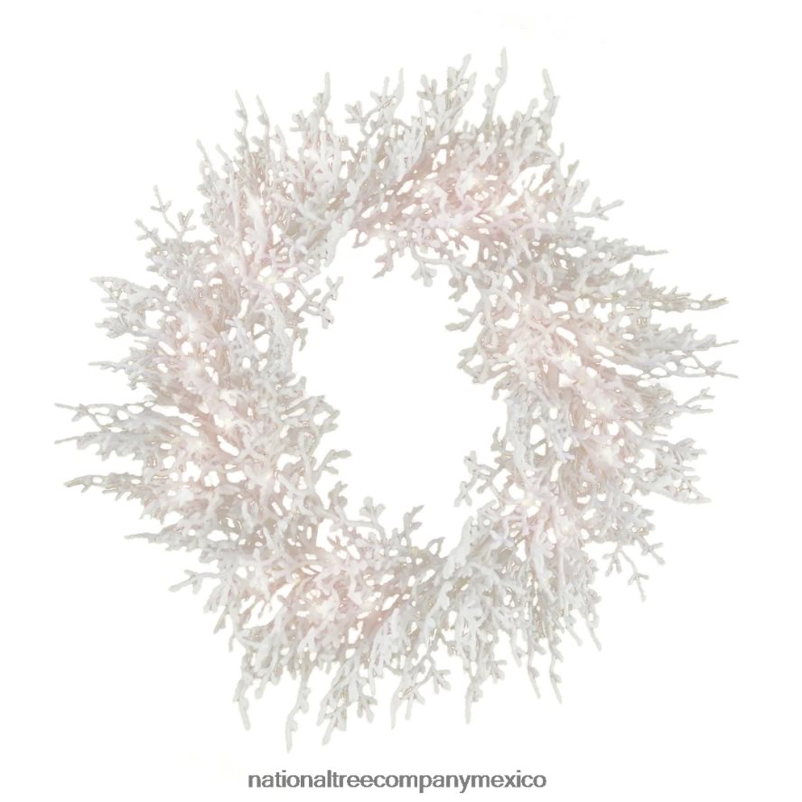 vegetación | mx National Tree Company Corona de coral navideña preiluminada de 30" hgtv home collection junto al mar 8JB84J292