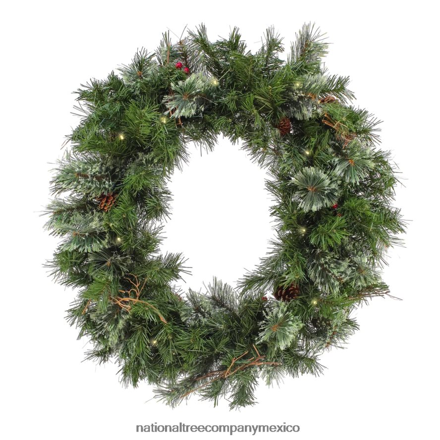 vegetación | mx National Tree Company Corona de pino reluciente de 30" con luces LED 8JB84J255