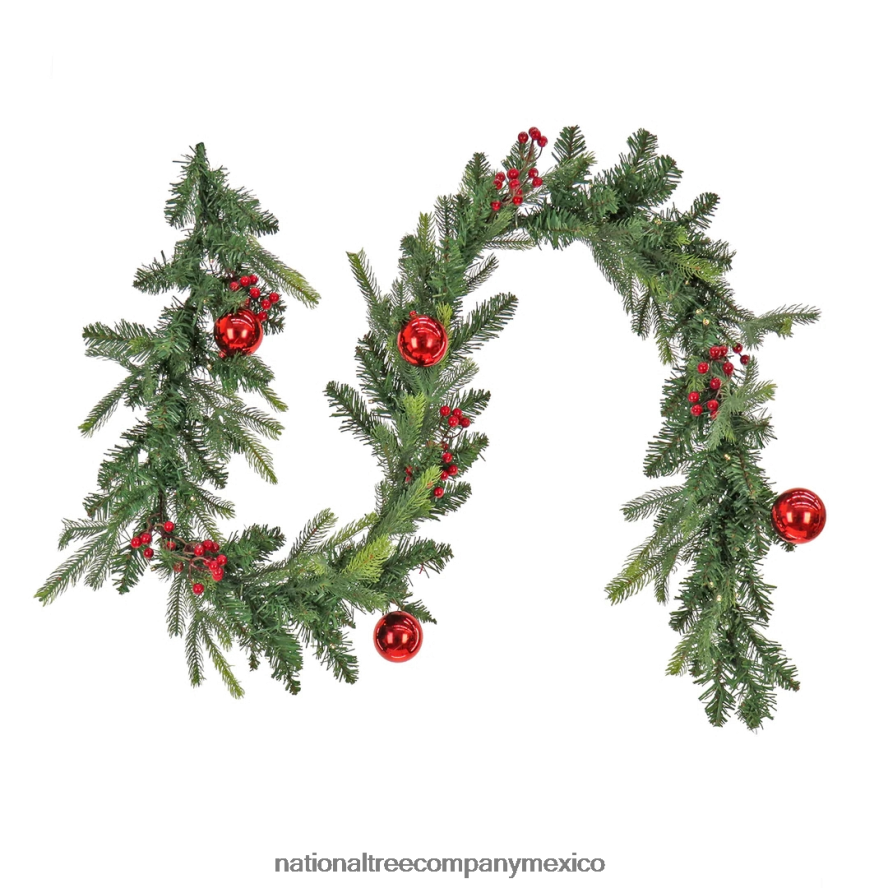 vegetación | mx National Tree Company Primeras tradiciones Guirnalda preiluminada de abeto Scotch Creek de 6 pies 8JB84J367