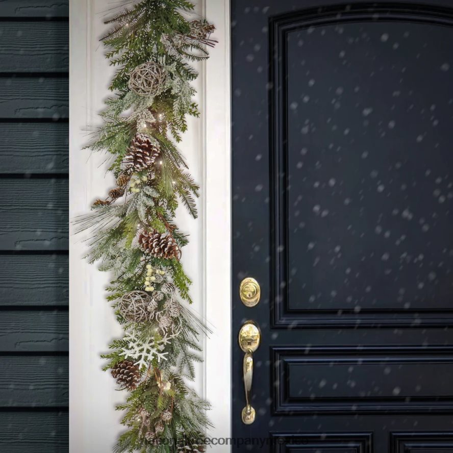 vegetación | mx National Tree Company Guirnalda de invierno acogedora preiluminada hgtv home collection de 9 pies 8JB84J374