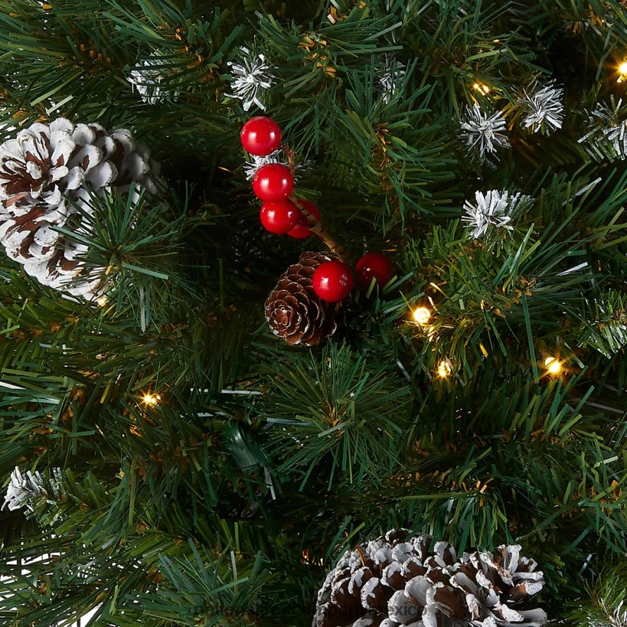 vegetación | mx National Tree Company 18 pulgadas. Relleno de urna de bayas esmeriladas con luces LED blancas cálidas que funcionan con pilas 8JB84J434