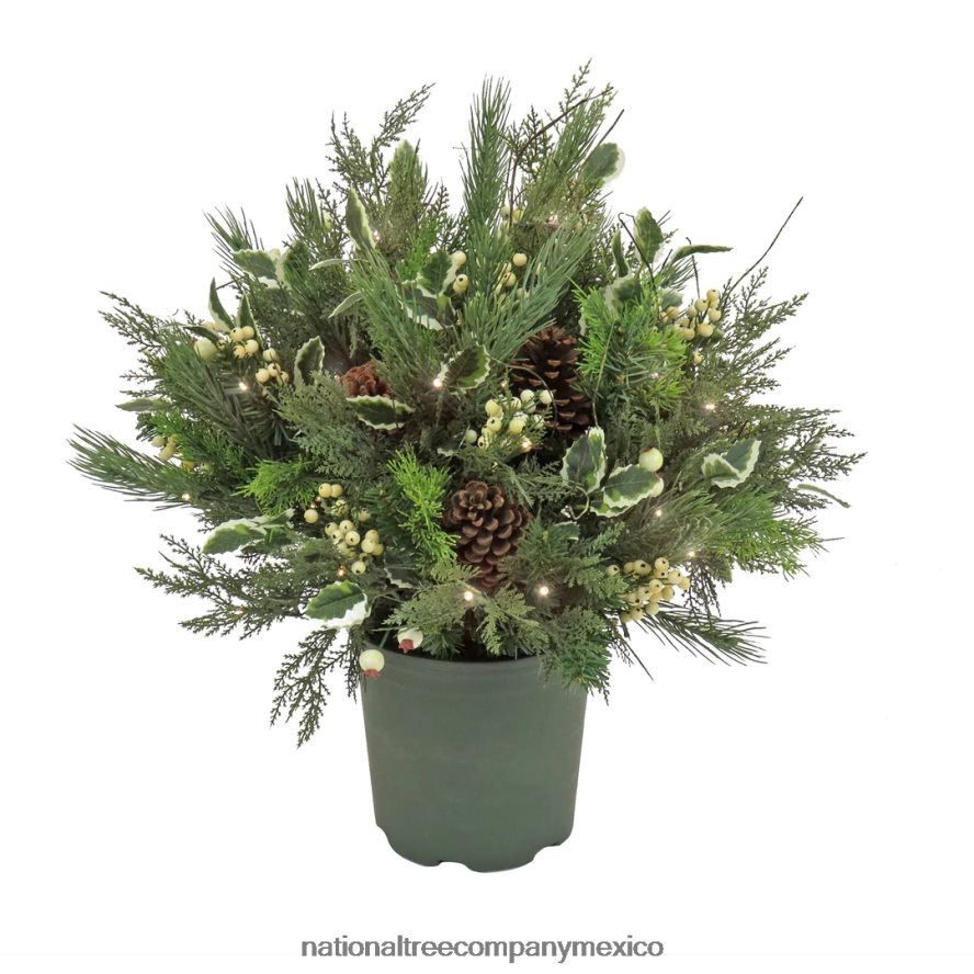 vegetación | mx National Tree Company Relleno para macetero de bayas y acebo preiluminado hgtv home collection de 28" 8JB84J466