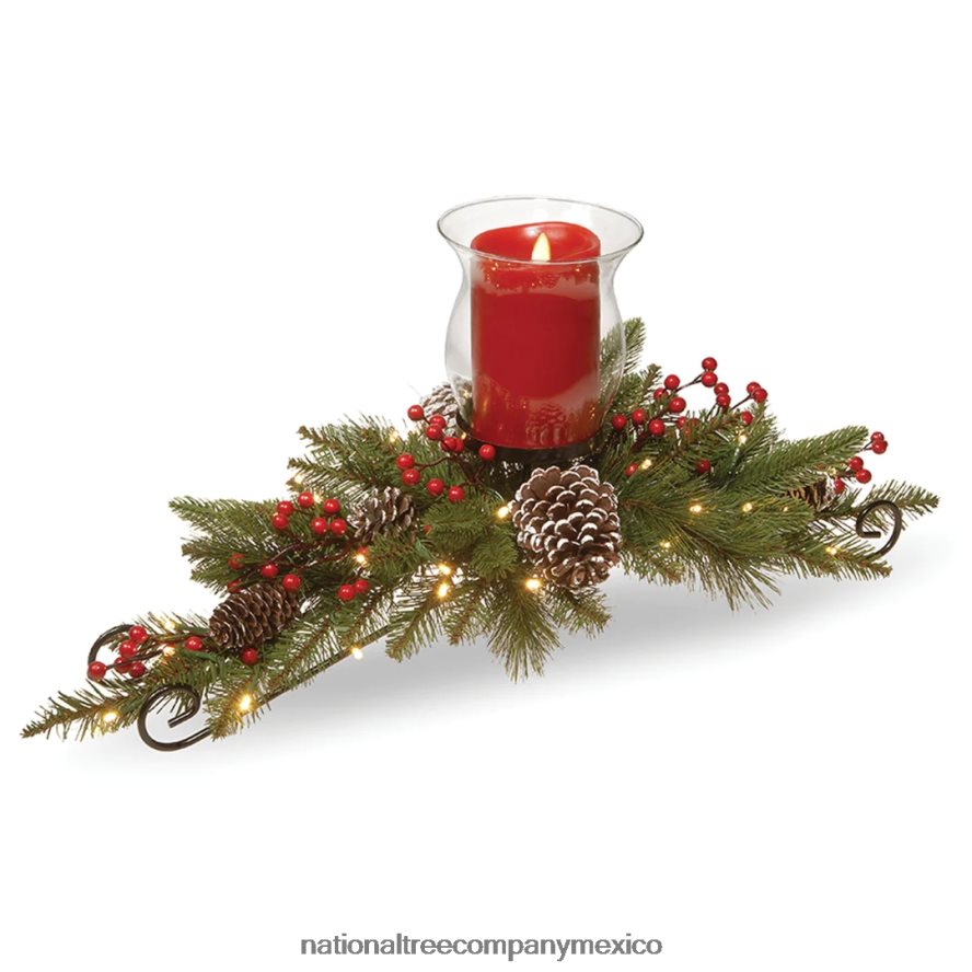 vegetación | mx National Tree Company centros de mesa con candelabros de bayas de cerdas 8JB84J473